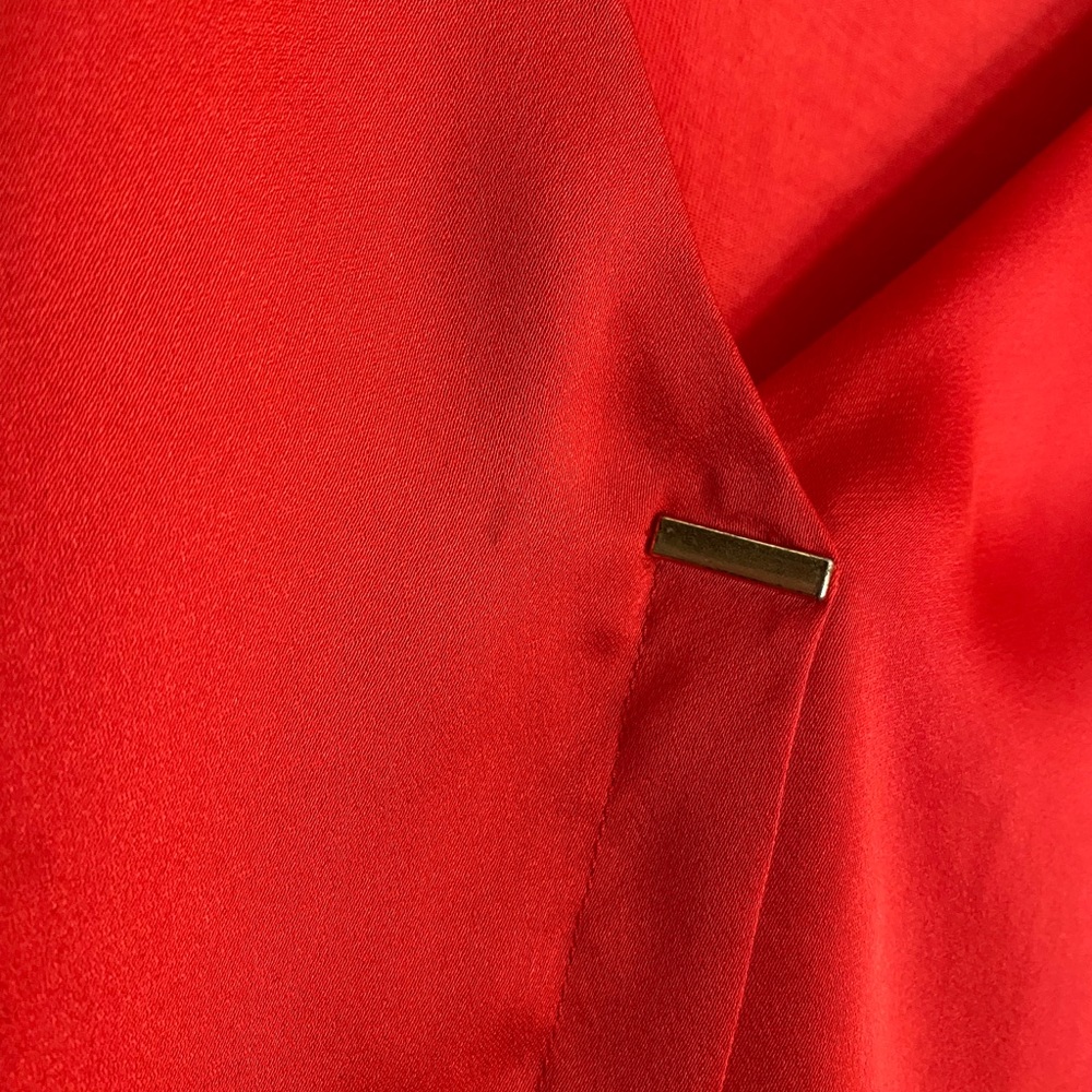 Red Silk Top - Picture 2 of 5